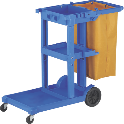 Janitor Cart Gray with 25 Gallon Vinyl Bag