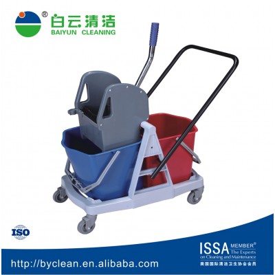 AF08076 2-Bucket Mop Wringer Trolleys