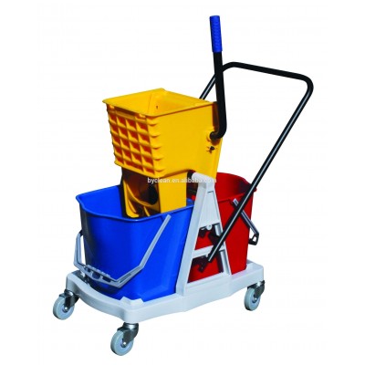 AF08075 Mop Wringer with Two buckets trolleys